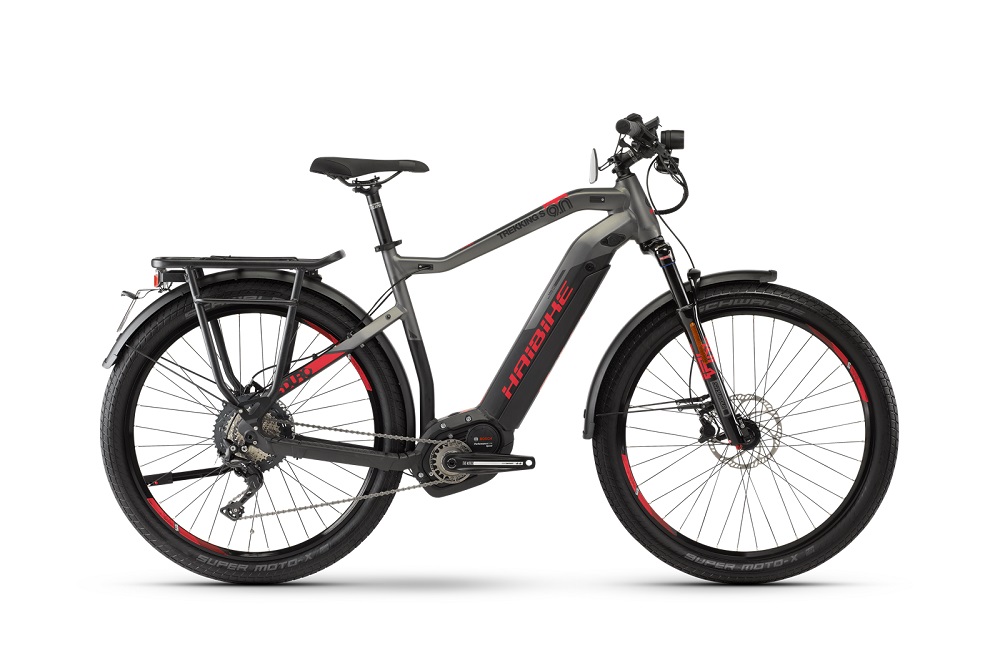 zijaanzicht van haibike e-trekking fiets SDURO TREKKING s90