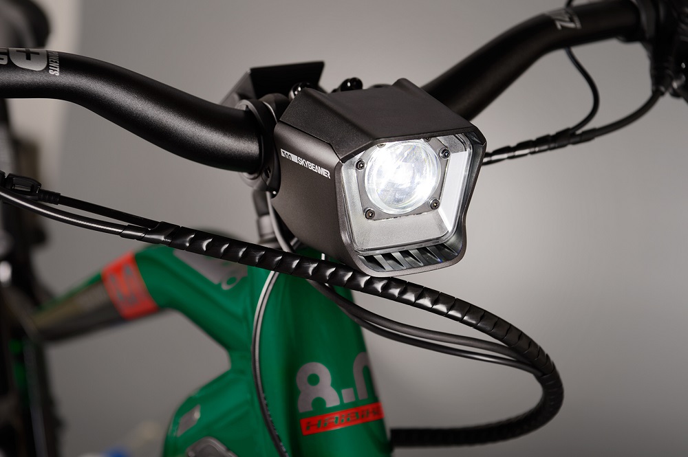 close-up van haibike e-trekking koplamp