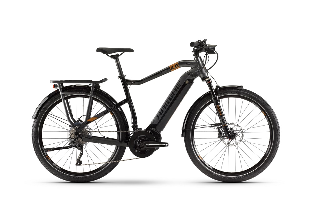 zijaanzicht van haibike e-trekking fiets SDURO TREKKING 6.0