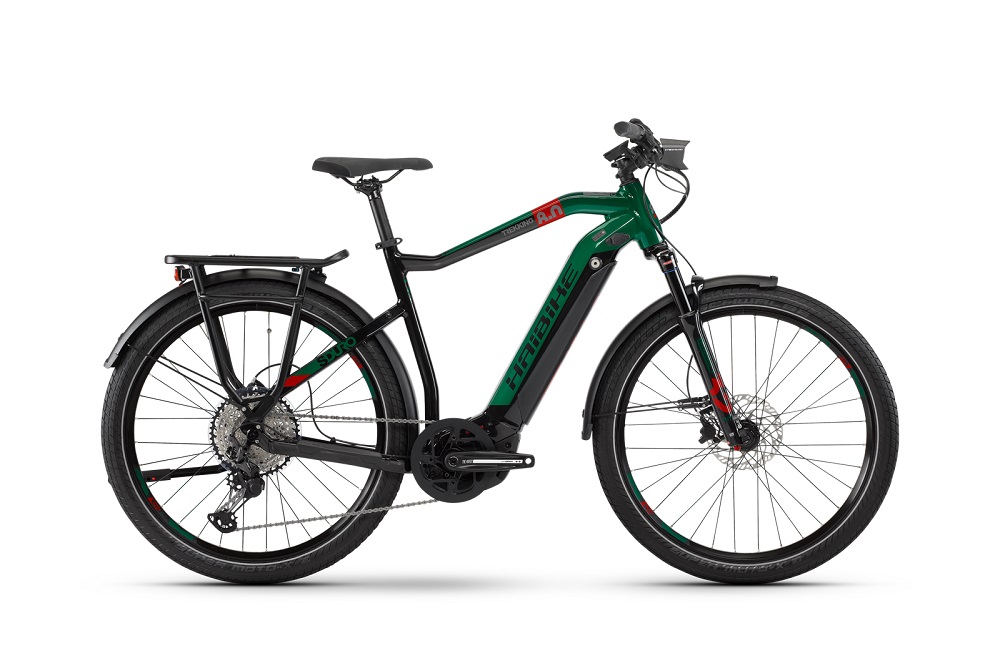 zijaanzicht van haibike e-trekking fiets SDURO TREKKING 8.0