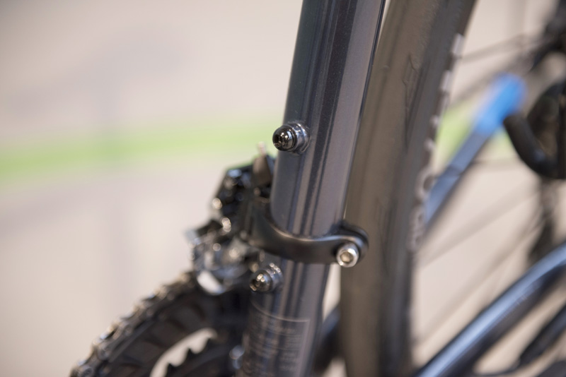 close-up van zadelbuis van lapierre fiets