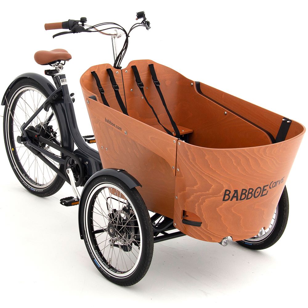 babboe carve mountain elektrische bakfiets schuin van voren gefotografeerd